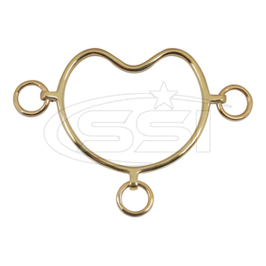 Mors à bride en D de haute qualité en acier inoxydable et rouleaux en cuivre, confortable pour la bouche du cheval, bleu - Product Image 6