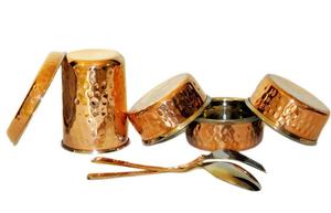 Juego de cena de latón y cobre puro para el hogar, conjunto de vajilla Maharaja Thali (cobre), el último diseño, la mejor y de alta calidad - Product Image 3