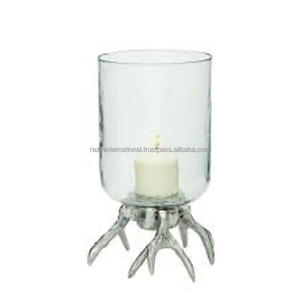 Hot Selling Glass <b>Candle</b> Holder Nickle Plated Handmade <b>Candle</b> Stand in Wholesale for Home Decor - Product Image 4