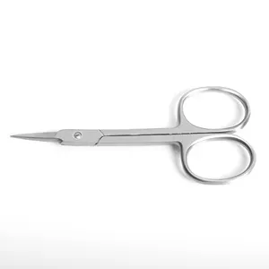 Fine Arrow Point Scissors Straight Scissors Cuticle Multipurpose Manicure Scissors Stainless Steel Custom Logo Powder