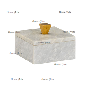 Highest Quality <b>Jewelry</b> <b>Storage</b> Box Marvelous Design Marble <b>Jewelry</b> <b>Storage</b> Box With Marble Lid And Brass Knob - Product Image 6