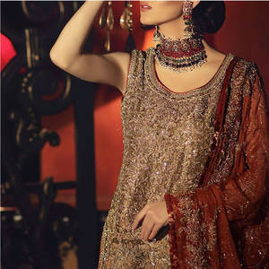 Vestido árabe de fiesta de manga larga bordado, con encaje Floral - Product Image 4