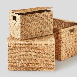 Nouveauté panier de rangement en coton durable jacinthe d'eau conception corde feutre pour bébé blanchisserie utilisation en gros du Vietnam - Product Image 4