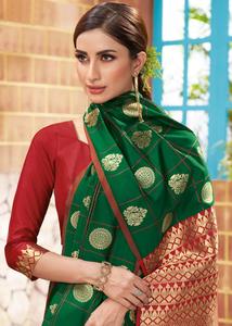 Saree-ropa de boda de seda con aspecto elegante, vestido sexy de seda, saree indio, venta al por mayor, india - Product Image 4