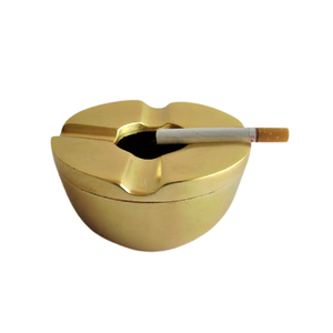 Vente en gros, finition laiton brillant, cendrier personnalisé, cendrier portable en métal nickelé, cendriers à cigares pour la maison et le bar - Product Image 1