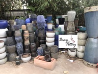 Pot en céramique pour l'extérieur, bac à plantes, décoration pour la maison, effet vieilli, disponible en 84 96, 557, 05, 79, vente en gros