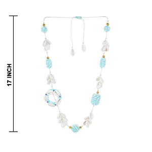 High Quality Handmade Natural Seashell Ethnic <b>Rope</b> Beaded Statement Necklace Agate Main Stone Party Wedding Gift Imported India - Product Image 2