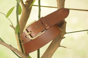 Cinturón Formal de cuero para hombre, correa de cuero genuino de Color marrón con diseño personalizado, artículo promocional de negocios - Product Image 4