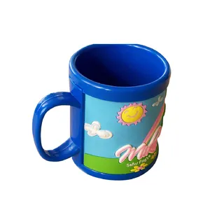 Caneca de café de borracha de borracha promocional, 3d pvc personalizado