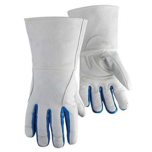 Guante de soldadura de cuero partido De Vaca azul de lujo guantes de mano - Product Image 1