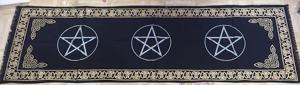 Pantacle pentagramme imprimé en tissu d'autel Nouveau tarot rectangulaire Wiccan fait à la main en coton Décoration intérieure par des expéditeurs indiens - Product Image 2