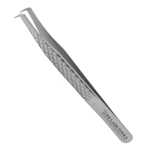 Eyelash Extension Tweezers Diamond Cut Mirror Polish Narrow Tip 90deg Private Label, Russian Volume Eyelash Tweezers - Product Image 3