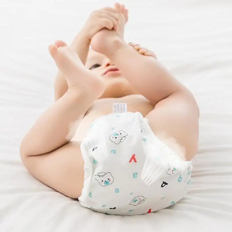 Absorbent Non-woven Elastic Waist Band Disposable Baby Diaper