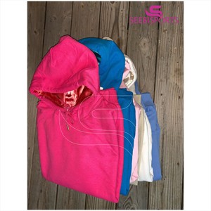 Sudadera con capucha de algodón y satén para hombre y mujer, ropa para Parte Superior Femenina, de Color Chocolate, de alta gama, lisa, bordada, venta al por mayor - Product Image 3