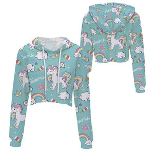 Vente en gros de sweat à capuche court sexy personnalisé pour femmes pull à manches longues avec capuche top vente chaude style hiver décontracté - Product Image 4