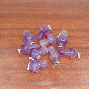 Vente en gros d'Améthyste Naturelle en Forme de Champignon Cristaux Pendentif Collier de Guérison Chakra Reiki Pierre Cadeaux pour Femmes Pierres Précieuses en Vrac - Product Image 3