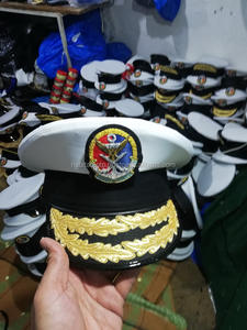 Uniformes Bordados, Producción de Gorras Marítimas Malasias, Imágenes, Muestra Gratuita, Gorras con Visera Blanca - Product Image 4