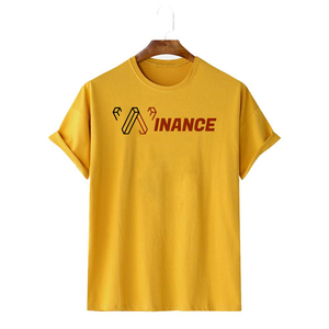 Camiseta unisex de manga corta de algodón y seda con logotipo personalizado con cuello redondo, Impresión de Color sólido, pantalla digital, venta al por mayor, pegatina con logotipo personalizado - Product Image 1