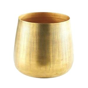 Vaisselle plaquée or Jardinières brillantes polies décoration de chambre d'hôtel de luxe Mini jardinière en métal jardinière de fleurs Home Restaurant - Product Image 2