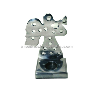 Porte-bougie décoratif de Noël en métal, design féerique, ange, porte-bougie à la lumière vacillante, design luxueux - Product Image 1