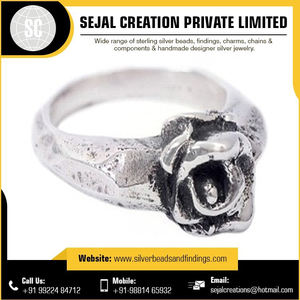 Sejal Creation 925แฟชั่นใหม่แหวนกุหลาบเงินสเตอร์ลิงสำหรับขายเครื่องประดับแฟชั่นการค้นพบและส่วนประกอบ - Product Image 2