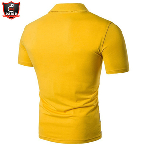 Été Nouvelle Mode Hommes Manches Courtes Respirantes Anti-Boulochage pour Polos Imprimé Feuilles Motif Solide Fabriqué au Pakistan - Product Image 4