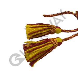 Cordones de corneta de color blanco y negro personalizados Uniforme ceremonial y accesorios con acabado recubierto para prendas - Product Image 4