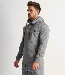 Sudadera con capucha para hombre, con media cremallera, color liso, talla grande, venta al por mayor - Product Image 4