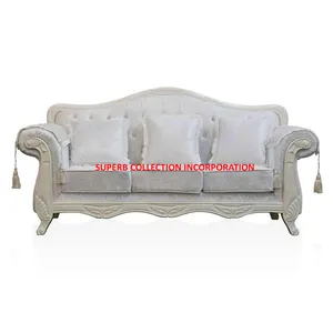 การออกแบบใหม่หรูหราสีขาวห้องนั่งเล่นโซฟาโดยตรงอินเดียโรงงานขาย - Product Image 1