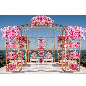 Mandap/Chuppah de mariage en structure métallique moderne, décoration de mandap de mariage en métal unique, structure métallique abordable pour mandaps à Miami - Product Image 1