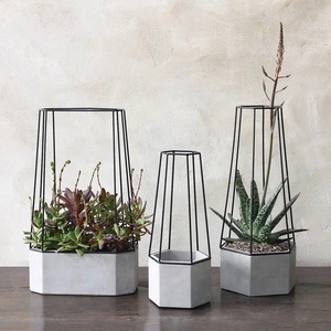 Black Handcrafted Metal Planter - Product Image 1