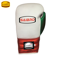 Guantes de Boxeo de Cuero Vacuno Genuino de 8oz y 16oz con Cordones para Entrenamiento de MMA