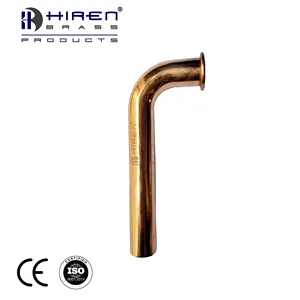 OEM High Quality Custom Copper Tube Bending And L Pipe Bend With Nut For Plumbing And Heating Heat Pump HVAC Piping Fittings