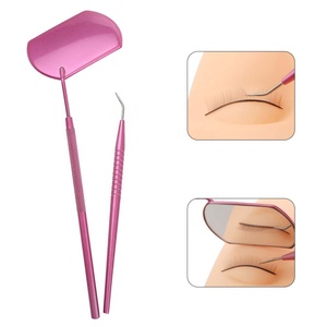 Single <b>Large</b> Square Stainless Steel Custom Color Custom Logo <b>Magnifying</b> Makeup <b>Mirror</b> Personalized Eyelash Examination Tool - Product Image 5