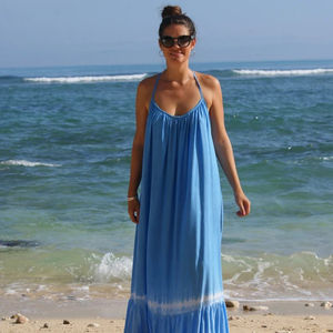 เดรสแม็กซี่ดึงดูดใจสำหรับผู้หญิงชุดเดรสลำลองแขนกุดยาวถึงพื้นสไตล์หวานๆและรอบเอวธรรมชาติ - Product Image 1