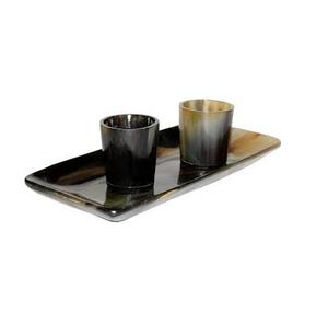 Plateau à corne de conception classique en silicone, accessoires pour la cuisson du plateau en verre et produit poli à la main avec un véritable cornes - Product Image 1