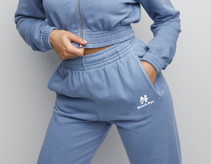 Conjunto de chándal de entrenamiento físico para gimnasio deportivo de Invierno para mujer con cuello levantado y logotipo frontal, ropa de calle de tela polar, traje para correr - Product Image 4