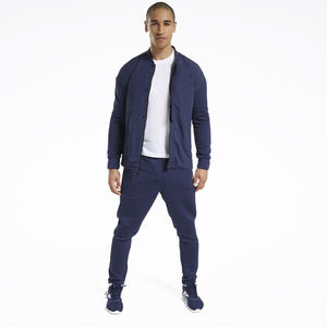 Chándal de invierno tricot de poliéster de alta calidad para hombre, chándal de entrenamiento liso de estilo informal con cuello levantado y cremallera para niños - Product Image 1