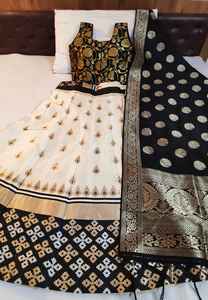 Banarasi Lehenga with Readymade Blouse and Dupatta - Product Image 4