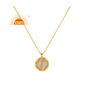 Collar con Colgante de Piedra Lunar Blanca Natural de Plata de Ley 925 de la Mejor Calidad 2026 para Mujer, Fabricante de Joyería - Product Image 1