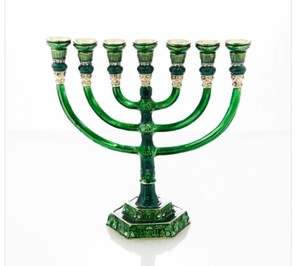 Bougeoir élégant pour la vaisselle, couleur vert foncé, taille personnalisée, métal, laiton, lanternes et bougies - Product Image 3