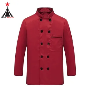 Manteau de chef de veste de chef d'uniforme de chef de style de mode de dernière conception à manches longues pour le restaurant à un prix raisonnable