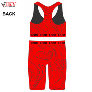 Nueva gran oferta de ropa deportiva para mujer Allover Printed Yoga Wear Sport Bra y Short Set Suit - Product Image 2