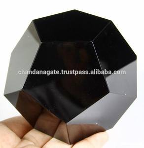 Dodécaèdre en cristal pierre d'obsidienne noire dodécaèdre grossiste pierres précieuses de guérison pierre naturelle cristal artisanat grossiste - Product Image 4