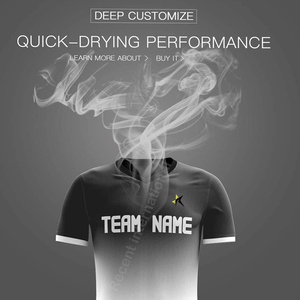 Conjunto de ropa deportiva de fútbol de poliéster de secado rápido personalizado OEM tejido con impresión por sublimación - Product Image 3