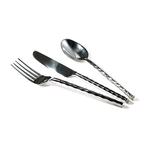 ชุดเครื่องใช้บนโต๊ะอาหารด้ามกลมทำจากอลูมิเนียมสแตนเลสสตีลดีไซน์ใหม่ขัดเงาด้วยเงิน - Product Image 4