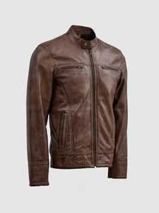 Blouson en cuir homme, de bonne qualité, à la mode, vente en gros, - Product Image 5