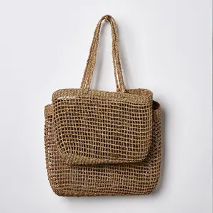 Straw Seagrass HandBag, Woven Shopping Bag Natural Tote Bag Wholesale in Bulk Vietnam Supplier