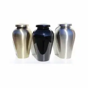 White Black & Gold Crematorium Urns ชุดคุณภาพสูง Keepsake Cremation Urn ออกแบบยอดนิยม Brass Cremation Urn สำหรับ Pet - Product Image 1