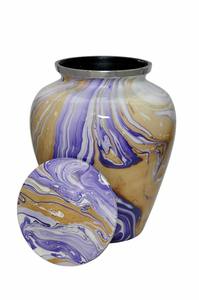 โกศใส่เถ้ากระดูกอลูมิเนียมสำเร็จรูปสีแสดงลายธงอเมริกันทหารสีฟ้า - Product Image 3